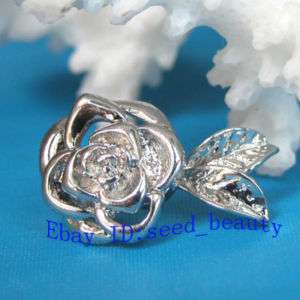 10pcs Magnet Flower White Gold Plated Jewelry Clasps  
