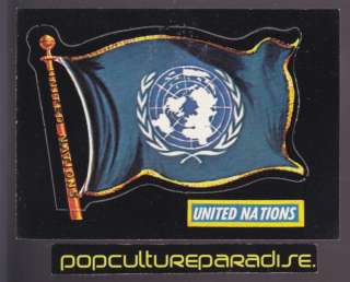 1970 TOPPS FLAGS OF THE WORLD CARD # 77 United Nations  