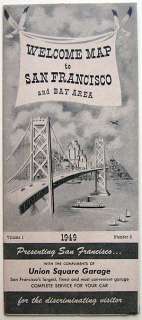1949 SAN FRANCISCO & BAY AREA* MAP & GUIDE A.S. Babcock  