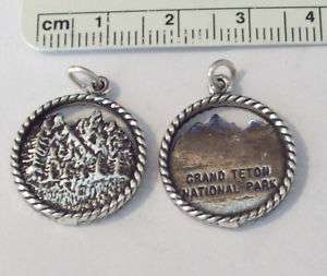 Sterling Silver says Grand Teton National Park Charm  