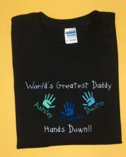 Personalized Daddy Dad Father Grandpa Papa Kids Hands SWEATSHIRT Shirt 