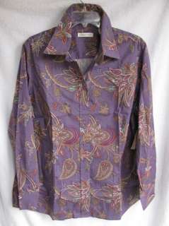 Coldwater Creek Shaped Paisley Stretch Blouse   COLORS  