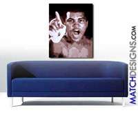 Muhammad Ali painting on canvas   Signed by artist  
