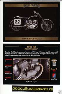 1966 66 HARLEY DAVIDSON KR FLAT TRACKER MOTORCYCLE CARD  