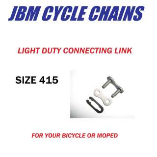 415 CHAIN BICYCLE MOPED LGHT DUTY KMC CONNECTING MASTER LINK  