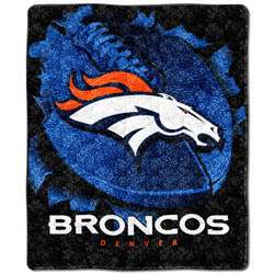 Denver Broncos 50x60 Burst Series Sherpa Throw 