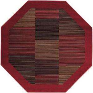  Everest Hamptons Red 5 Ft. 3 In. X 5 Ft. 3 In. Octagon Area Rug 