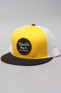 Brixton The Wheeler Trucker Hat in Yellow Black  Karmaloop 
