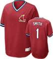 St. Louis Cardinals Ozzie Smith #1 Nike Red Cooperstown V Neck Player 