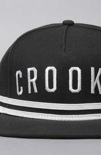 Crooks and Castles The Crooks Stripe Snapback Hat in Black  Karmaloop 