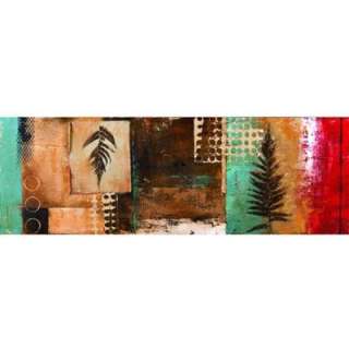   59 in. x 20 in.Pressed Leaves II Hand Painted Contemporary Artwork