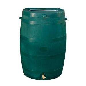 50 Gal. Rain Barrel With Brass Spigot, Green 55100009004200 at The 