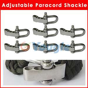 Packs/lot Stainless Steel Adjustable PARACORD BRACELET BUCKLES 