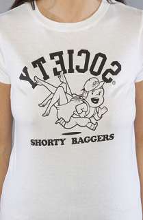 Society Original Products The Shorty Baggers Tee in White  Karmaloop 