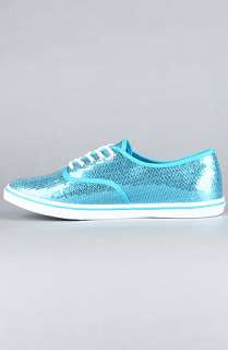Vans Footwear The Authentic Lo Pro Sneaker in Blue Sequins  Karmaloop 
