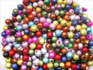 Loose Colored 6mm Mixed Round Acrylic Miracle Beads bse2  