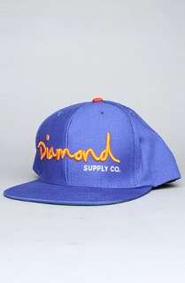 Diamond Supply Co. The OG Logo Snapback Cap in Royal Orange White 