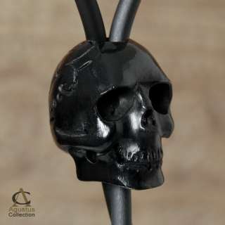   SKULL BEAD TATTOO Design Hand Carved Large 6 mm Hole / 23+ mm  