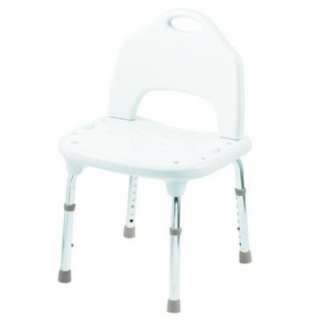   Care Plastic Adjustable Shower Chair in White DN7060 