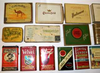 37 Vintage Tobacco Tins   All Different & Some RARE WWII Lucky Strike 