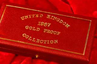1987 UK Dragon George 3 GOLD COIN .99 OZ PROOF SET COA  