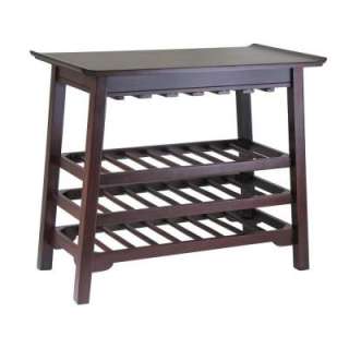  Chinois 27 Bottle Walnut Wine Console Table 94737 