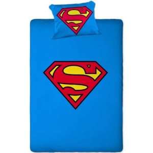 SUPERMAN   Bettwäsche aus 100% Baumwolle (Renforce), blau, 80x80 cm 