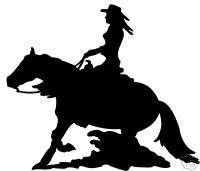 Aufkleber   Tier   Pferd   Westernreiten I Lady  