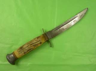 Vintage German Germany Hunting Saw Back Knife Dagger  