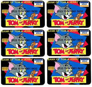 Tom and Jerry Credit Cards Party Bag Fillers X6  
