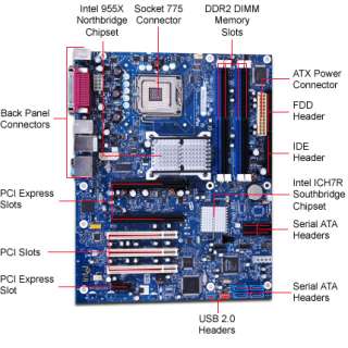 Intel D955XBKLKR Intel Socket 775 ATX Motherboard / Audio / PCI 