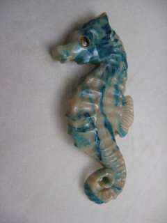   Seahorse Pin Marbled Blue Green & Cream Sea Dragon Brad Elfrink  
