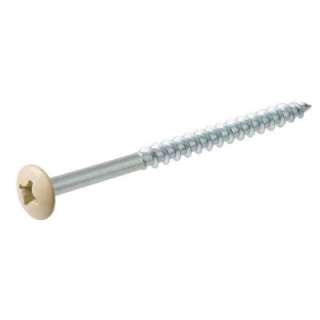   Head Phillips Drive Cabinet Screws with Beige Painted Head (25 Pieces