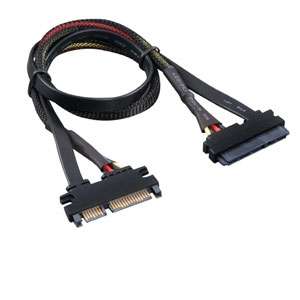 Ultra U12 40965 Slimline SATA II & III 18/457mm Data Cable with Power 