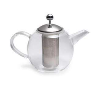 BonJour 34 Oz. Round Glass Teapot With Flavor Lock Infuser 53840 at 