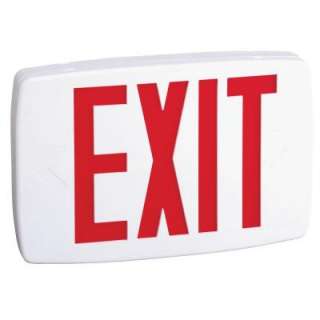 Lithonia Lighting Quantum Polycarbonate Red LED Emergency Exit Sign 