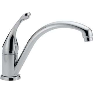  Lever Single Handle Kitchen Faucet in Chrome Single Hole Installation