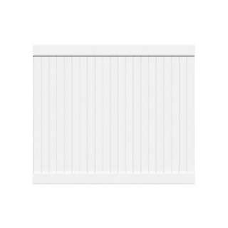   Freddy 6 ft. x 7 ft. WideWhite Vinyl Privacy Fence Panel  DISCONTINUED