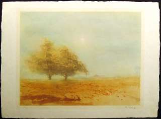 Kaiko Moti Summer Solstice Signed & Numbered Art Etching landscape 