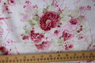 Yuwa Jacquard Fabric Fine Cotton Pink Roses  