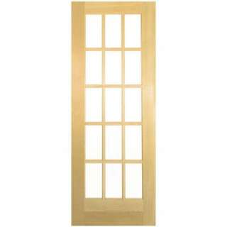 Masonite 36 In. X 80 In. Composite Pine 15 Lite French Door 255250 at 