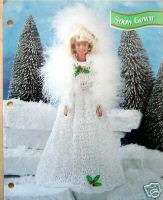 Crochet Fashion Doll Pattern BRIDE GOWN / SNOW GOWN  
