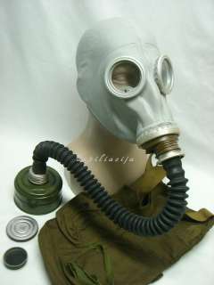 Russian gray gas mask GP 5 + tube/hose  