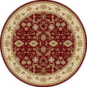   Terrace Traditions Burgundy 9 Ft. Round All Weather Patio Area Rug