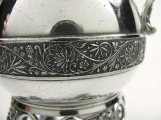 Victorian Silver Plated Paw Foot Spooner, Scrolling Vines, Antique 