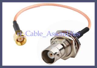 BNC Jack female to RP SMA Plug male RF pigtail Cable  