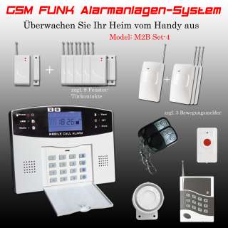 NEU GSM Funk Alarmanlagensystem mit LCD Display + Alarm/SMS/Anruf 