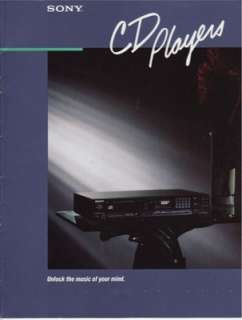 Sony CD Player Brochure CDP 302II,CDP203,CDP55,CDP45,25  