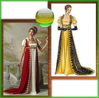 Napoleonic Josephine Gown/Empire Dress Patterns 6 12  