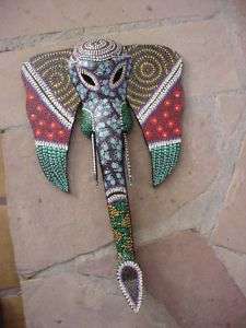 Handcrafted, Handpainted African Tribal Elephant Mask  
